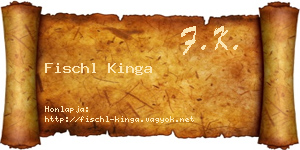 Fischl Kinga névjegykártya